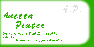 anetta pinter business card